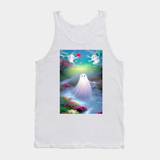 Spooky Ghost Kisses Tank Top